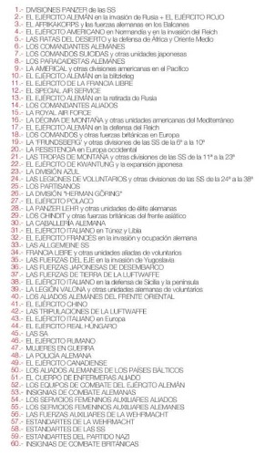 Listado de Soldados de la 2da Guerra Mundial