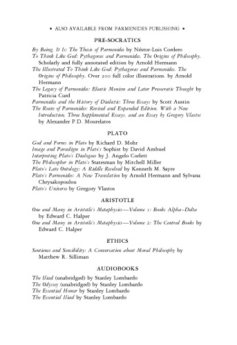 The route of Parmenides: a study of word, image, and argument in the fragments