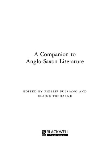 A companion to Anglo-Saxon literature