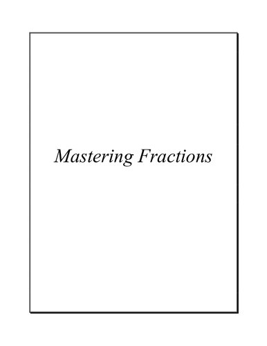 Mastering Fractions