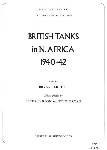 British Tanks in North Africa 1940-42