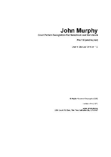 Chart Pattern Recognition For MetaStock and MetaStock