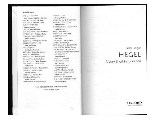 Hegel: A Very Short Introduction (Very Short Introductions)