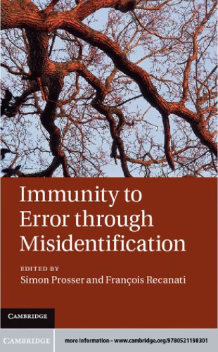 Immunity to error through misidentification: new essays