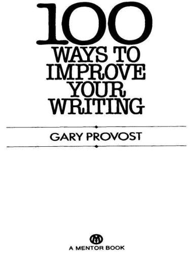 100 Ways to Improve Your Writing