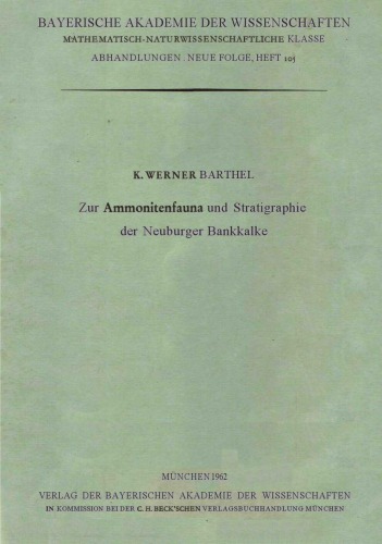 Zur Ammonitenfauna und Stratigraphie der Neuburger Bankkalke