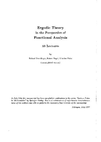 Ergodic theory in the perspective of functional analysis