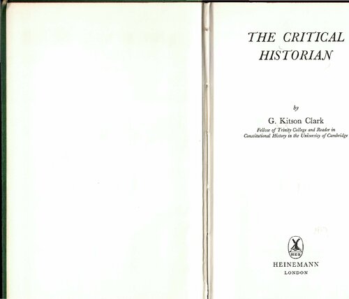 The Critical Historian