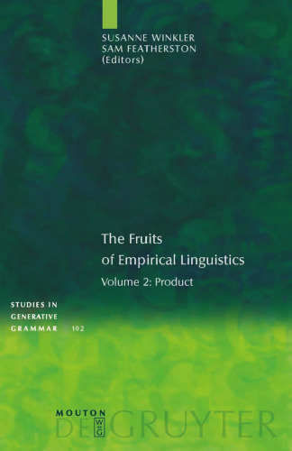 The Fruits of Empirical Linguistics 2: Product