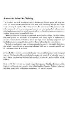 Successful scientific writing: a step-by-step guide for the biological and medical sciences