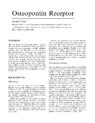 Osteopontin Receptor