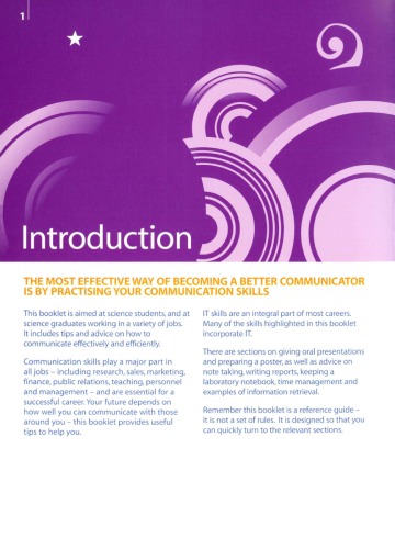 Key Skills for Scientists: Getting the Message Across