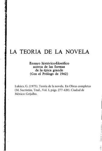 Teoría de la novela