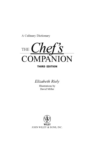 A Culinary Dictionary The Chef's Companion