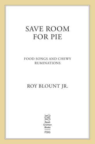 Save room for pie: food songs and chewy ruminations