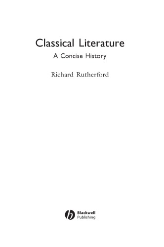 Classical Literature: a Concise History