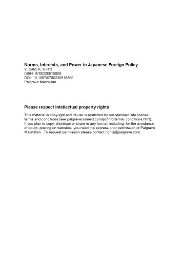 Norms, interests, and power in Japanese foreign policy