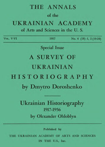 A Survey of Ukrainian Historiography