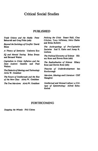 Policing the Crisis: Mugging, the State, and Law and Order