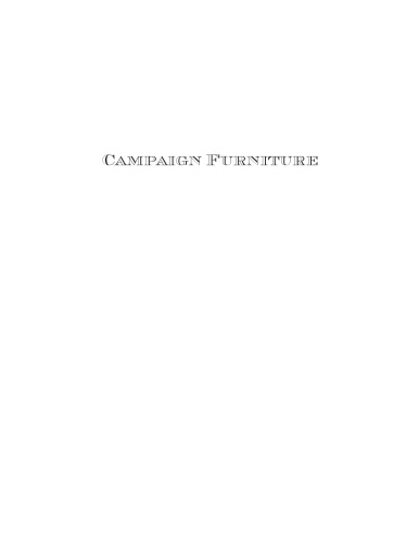 Campaign furniture