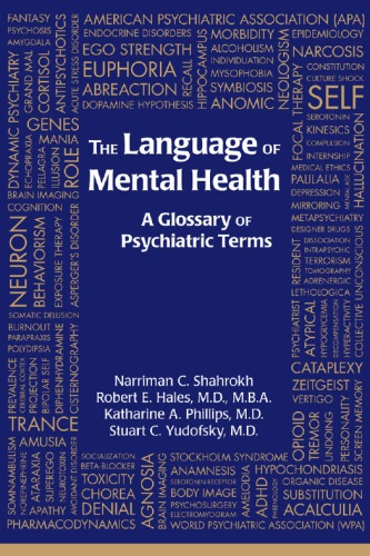 The language of mental health a glossary of psychiatric terms