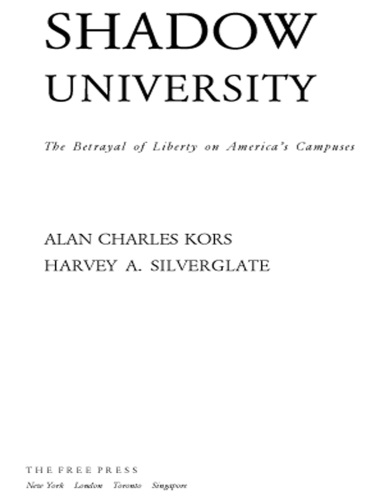 The shadow university: the betrayal of liberty on America's campuses