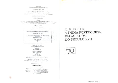 A Índia Portuguesa Em Meados Do Século XVII