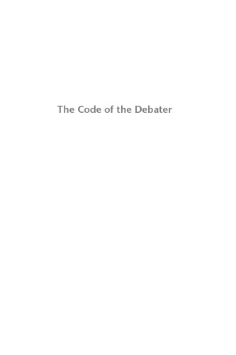 The code of the debater: introduction to policy debating