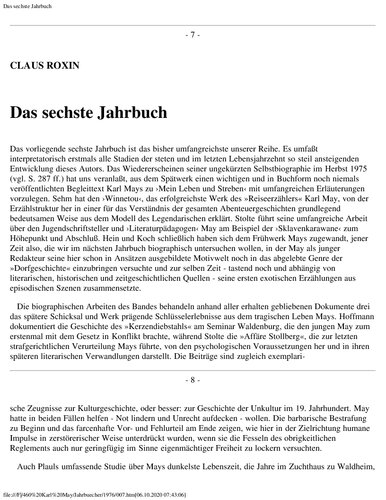 Jahrbuch der Karl-May-Gesellschaft 1976