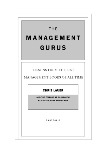 The management gurus: lessons from the best management books of all time