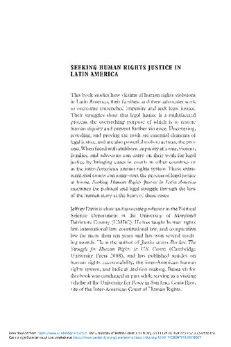 Seeking human rights justice in Latin America : truth, extra-territorial courts, and the process of justice
