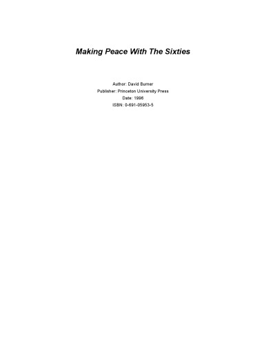 Making Peace with the 60s