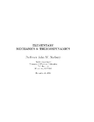 Elementary mechanics and thermodynamics