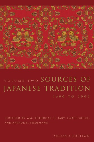 Sources of Japanese tradition. Volume two, 1600-2000