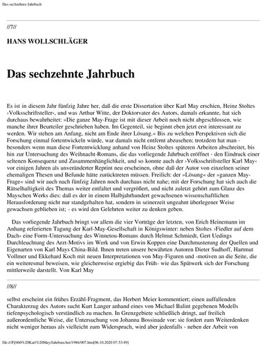 Jahrbuch der Karl-May-Gesellschaft 1986