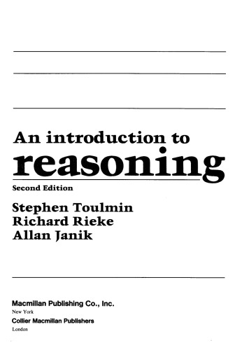An introduction to reasoning