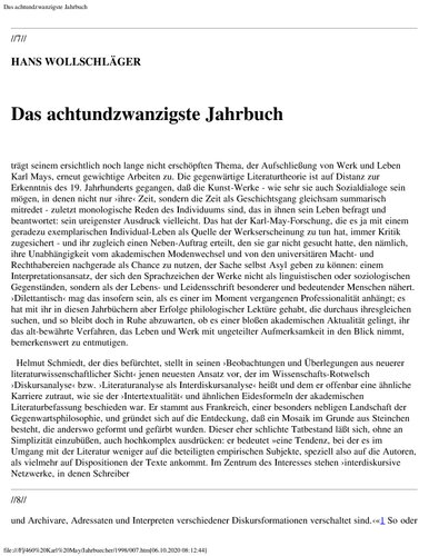 Jahrbuch der Karl-May-Gesellschaft 1998