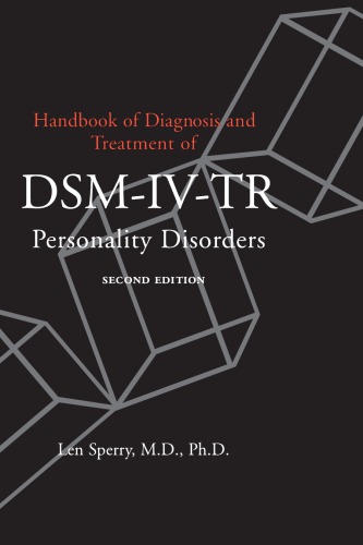 Handbook of Diagnosis and Treatment of DSM-IV Personality Disorders