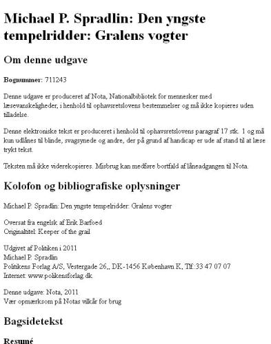 Den yngste tempelridder: Gralens vogter