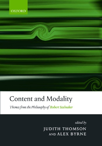 Content and modality: themes from the philosophy of Robert Stalnaker