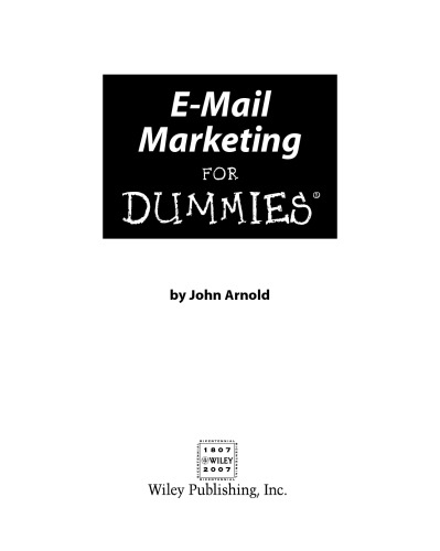 Email Marketing For Dummies