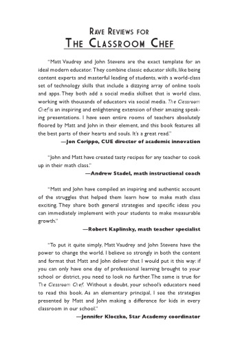 The classroom chef: sharpen your lessons, season your classes, make math meaningful