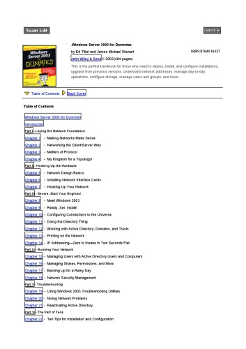 Windows . NET server for dummies