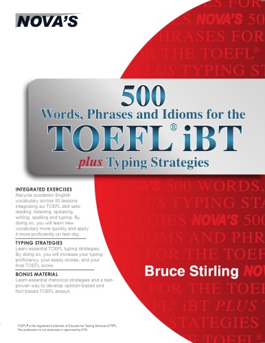 500 words, phrases, idioms for the TOEFL® IBT Plus Typing strategies