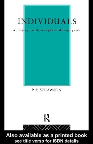 Individuals: an essay in descriptive metaphysics