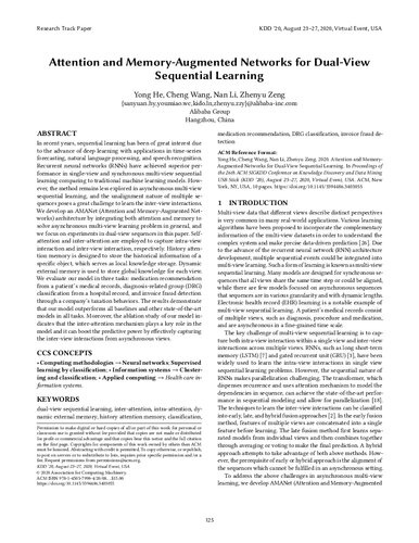 Attention and Memory-Augmented Networks for Dual-View Sequential Learning