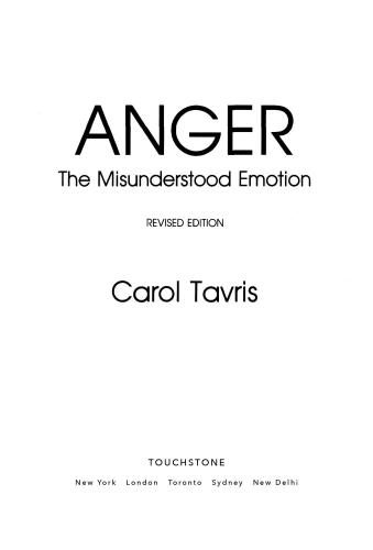 Anger: The Misunderstood Emotion