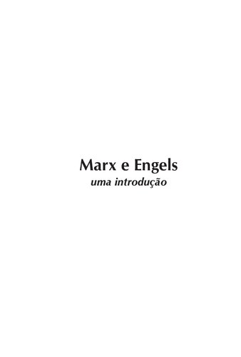 Marx e Engels: uma introdução