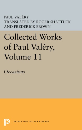 The collected works of Paul Valéry vol 11 Occasions