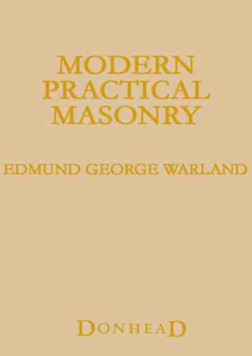 Modern practical masonry